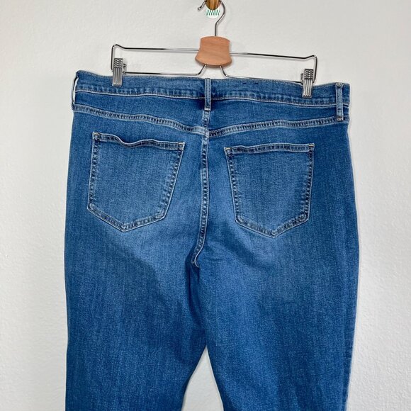 Gap Vintage Slim Mid Rise Medium Indigo Blue Denim Wash Jeans 34/18R - Picture 3 of 14